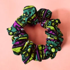 Scrunchie Afrikaanse print - Haaraccessoire - Groen mix