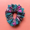Scrunchie Afrikaanse print - Haaraccessoire - Turquoise