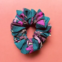 Scrunchie Afrikaanse print - Haaraccessoire - Turquoise