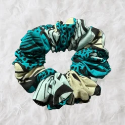Scrunchie Afrikaanse print - Haaraccessoire - Turquoise