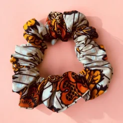 Scrunchie Afrikaanse print - Haaraccessoire - Beige