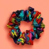 Scrunchie Afrikaanse print - Haaraccessoire - Paars / Roze Kente
