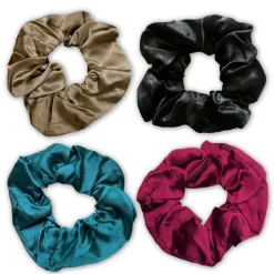Scrunchie Satijn - Volwassenen Haaraccessoire - 4 Scrunchies - Voordeelverpakking