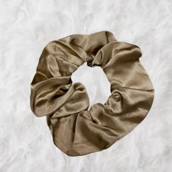 Scrunchie Satijn - Volwassenen Haaraccessoire - Beige