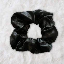 Scrunchie Satijn - Volwassenen Haaraccessoire - Zwart