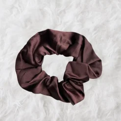 Scrunchie Satijn - Volwassenen Haaraccessoire - Bruin