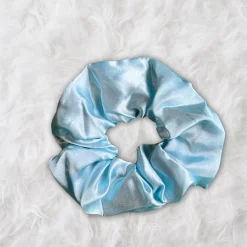 Scrunchie Satijn - Volwassenen Haaraccessoire - Lichtblauw
