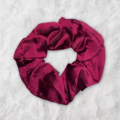 Scrunchie Satijn - Volwassenen Haaraccessoire - Bordeaux rood