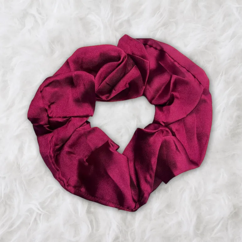 Scrunchie Satijn - Volwassenen Haaraccessoire - Bordeaux rood