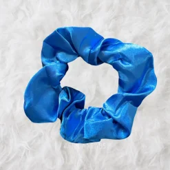 Scrunchie Satijn - Volwassenen Haaraccessoire - Blauw