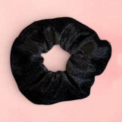 Scrunchie Velvet - Volwassenen Haaraccessoire - Zwart