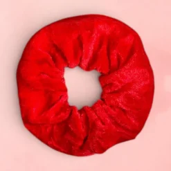 Scrunchie Velvet - Volwassenen Haaraccessoire - Rood