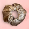 Scrunchie Velvet - Volwassenen Haaraccessoire - Kaki