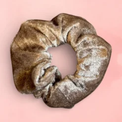 Scrunchie Velvet - Volwassenen Haaraccessoire - Kaki