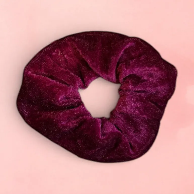 Scrunchie Velvet - Volwassenen Haaraccessoire - Bordeaux