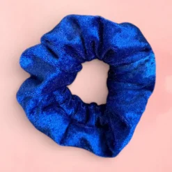 Scrunchie Velvet - Volwassenen Haaraccessoire - Blauw