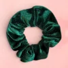 Scrunchie Velvet - Volwassenen Haaraccessoire - Groen