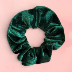 Scrunchie Velvet - Volwassenen Haaraccessoire - Groen