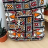 Shopper tas met Afrikaanse print - Oranje - Herbruikbare Boodschappentas van katoen