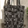 Shopper tas met Afrikaanse print - Zwart Witte X Bogolan - Herbruikbare Boodschappentas van katoen