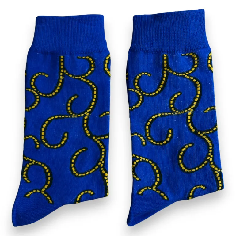 SPECIALE KORTING | Afrikaanse sokken / Afro sokken - Blauw | GRAAG LEZEN