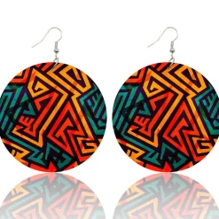 Tribal colored shapes - Afrikaanse oorbellen