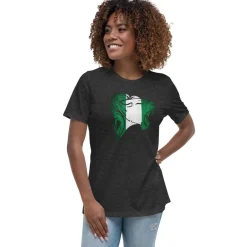 T-shirt Dames - Brullende leeuw in Nigeriaanse vlag D026