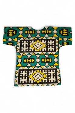 Turquoise Geel Samakaka Dashiki Shirt / Dashiki Jurk - Afrikaans shirt - Unisex