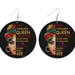 *verjaardagmaand* queen (12 maanden) - Afrikaanse oorbellen