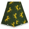 VLISCO stof Hollandais Afrikaanse Wax print - Groen / Geel Jumping Horse