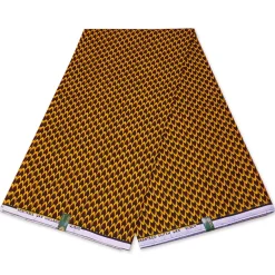 VLISCO stof Hollandais Afrikaanse Wax print - Bronze Banga Nut