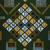 VLISCO stof Hollandais Afrikaanse Wax print - Groen ABC VL00017