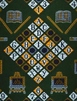 VLISCO stof Hollandais Afrikaanse Wax print - Groen ABC VL00017