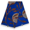 VLISCO stof Hollandais Afrikaanse Wax print - Blauw / Oranje VL03639