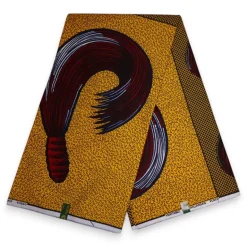 VLISCO stof Hollandais Afrikaanse Wax print - Gele Broom VL00815-155