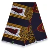 VLISCO stof Hollandais Afrikaanse Wax print - Donkerblauw Chiefs' sword VL00578-114