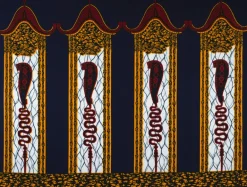 VLISCO stof Hollandais Afrikaanse Wax print - Donkerblauw Chiefs' sword VL00578-114