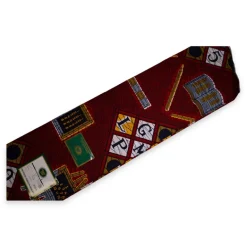 VLISCO stof Hollandais Afrikaanse Wax print - Donkerrood ABC Alphabet VL00017-294