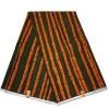 VLISCO stof Hollandais Afrikaanse Wax print - Groen / Oranje Sugar Cane plant