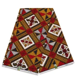 VLISCO stof Hollandais Afrikaanse Wax print - Leidse ruit