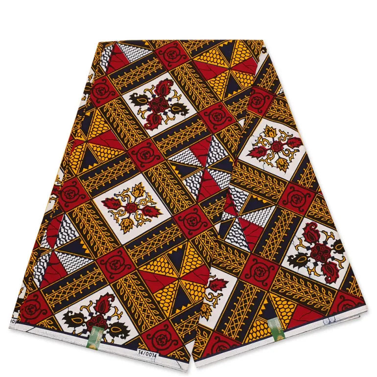 VLISCO stof Hollandais Afrikaanse Wax print - Leidse ruit