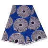 VLISCO stof Hollandais Afrikaanse Wax print - Blauw / Witte / Zwarte Record