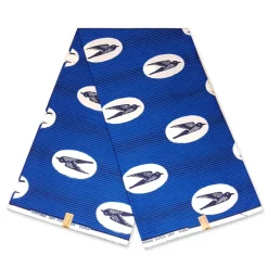 VLISCO stof Hollandais Afrikaanse Wax print - Blauwe Speedbird