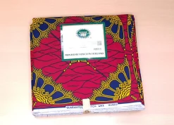 VLISCO stof Hollandais Afrikaanse Wax print - Rode Paraplu