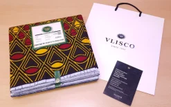 VLISCO stof Hollandais Afrikaanse Wax print - Rood / Gele Banga