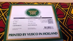 VLISCO stof Hollandais Afrikaanse Wax print - Rood / Gele Banga