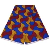 VLISCO stof Hollandais Afrikaanse Wax print - Rood / Geel / Blauwe Santana