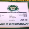 VLISCO stof Hollandais Afrikaanse Wax print - Geel / Blauwe Jumping Horse