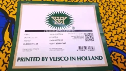 VLISCO stof Hollandais Afrikaanse Wax print - Geel / Blauwe Jumping Horse