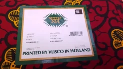 VLISCO stof Hollandais Afrikaanse Wax print - Rood / Gele Branch